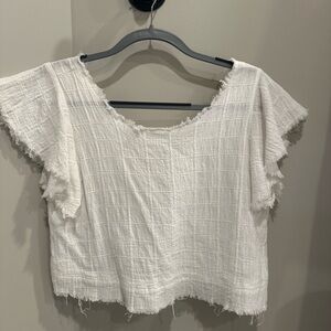 White linen top